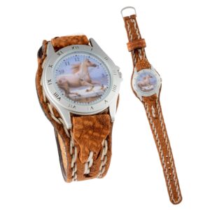 Reloj con Malla Entera de Carpincho para hombre