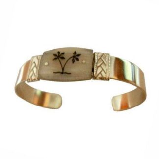 Pulsera Fina De Alpaca Calada En Asta