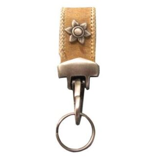 Llavero De Cuero Crudo Fino