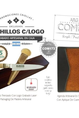 Combo 25 Cuchillos CCaja Grabados   Una Agenda Grabada De Regalo