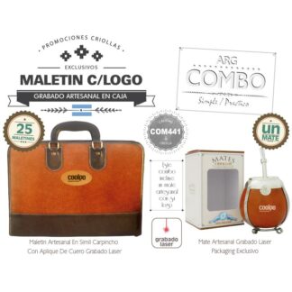 Combo 25 Maletines Grabados  Un Mate Criollo Grabado De Regalo