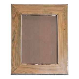 Porta Retrato en Madera y Alpaca