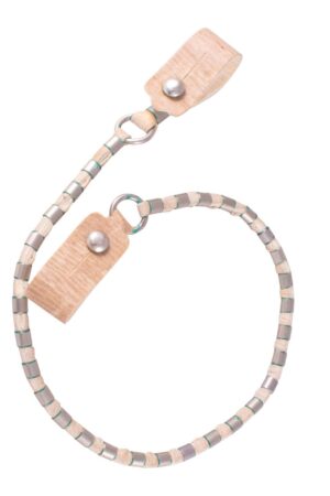 Cuenta Ganado De Cuero Crudo Entacado Con 20 Bombas 2 Argollas De Alpaca