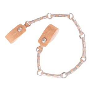 Cuenta Ganado De Cuero Crudo Entacado Con 20 Bombas, 6 Argollas De Alpaca