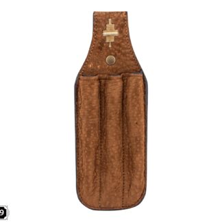 Porta Lapicera De Carpincho Bordado x 3