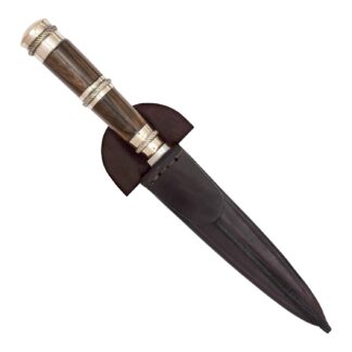 Cuchillo Madera y Alpaca 14 Cm Acero Inox Vaina Vaqueta Cocida