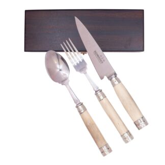 Juego Tenedor Cuchillo y Chaira