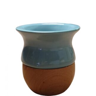 Mate de Ceramica Y Madera