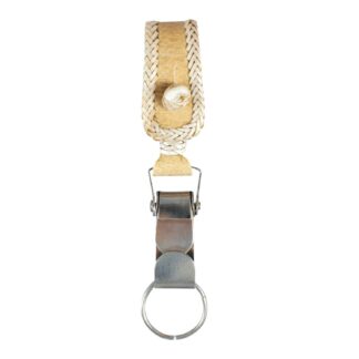 Llavero Cuero Crudo Con Costura y Boton