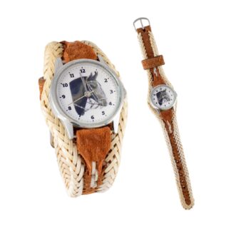 Reloj Con Malla De Carpincho Hombre