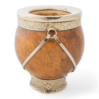 Mate Calabaza Virola De Alpaca Con Base De Alpaca
