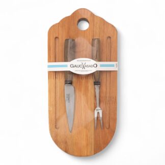 Kit De Tabla y Cuchillos Y Tenedor 8 Cm Gauchasado