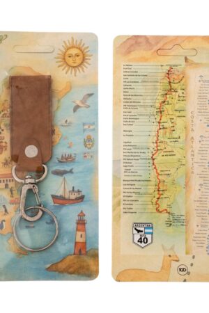 Llavero de cuero con blister temtico