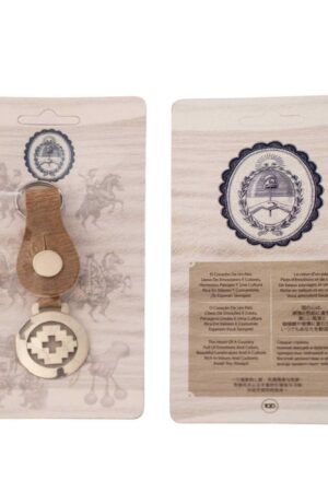 Llavero de Cuero y Alpaca con Blister