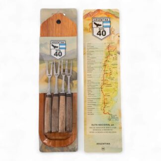 Juego de 4 Tenedores SCHMIEDEN para picada con Tabla Alistonada en Blister