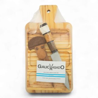 Kit de Tabla 3 cuencos y Cuchillo regional económico Gauchasado
