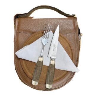 Set de Asado Individual Regional SCHMIEDEN con Estuche de Cuero Premium