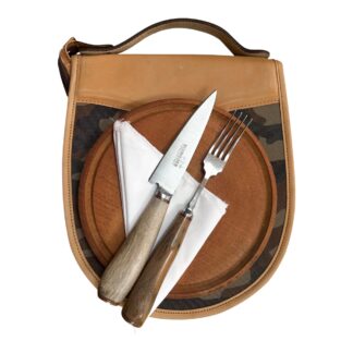 Set de Asado Individual Regional SCHMIEDEN con Estuche Camuflado con Cuero Premium