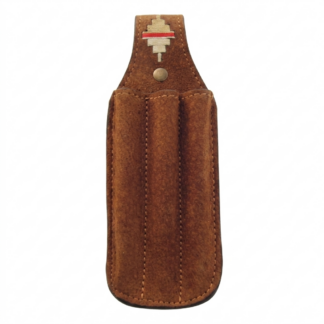 Porta Lapicera De Carpincho Bordado x 3