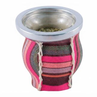Mate De Vidrio Copita Forrado En Aguayo