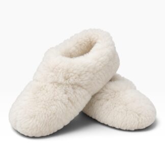 Pantufla Desmontable Blanca Lana Ovina