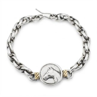 Pulsera De Alpaca Trenzada Con Dije
