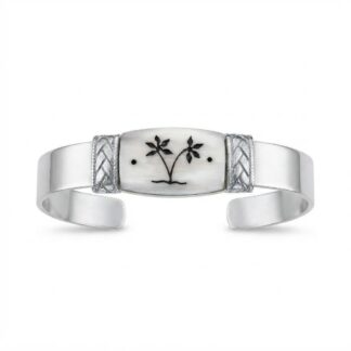 Pulsera Fina De Alpaca Calada En Asta